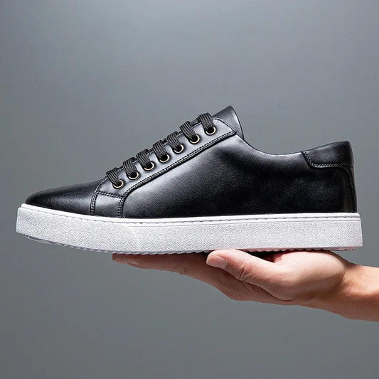 Sneakers Herre – Pæne Lace-Up Sko i Læderlook