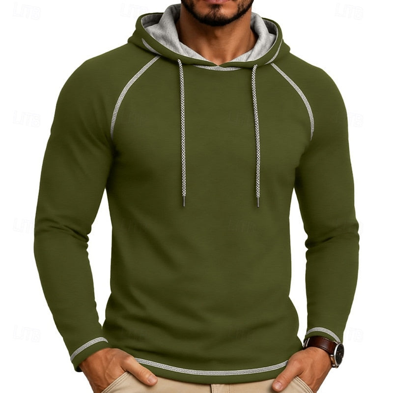 Hættetrøje Herre – Klassisk Hoodie med Snøre