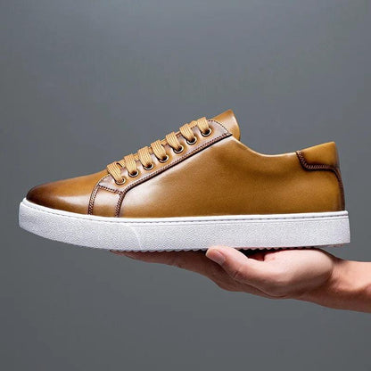 Sneakers Herre – Pæne Lace-Up Sko i Læderlook