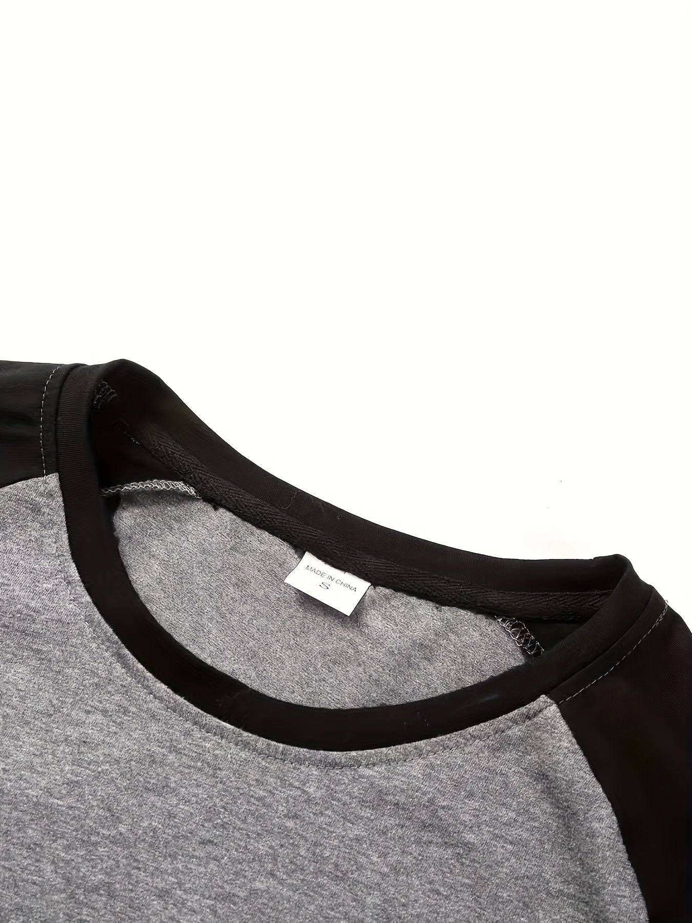 Langærmet Top Herre – Basisbluse med tofarvet design og lange ærmer til hverdag, arbejde og lag-på-lag