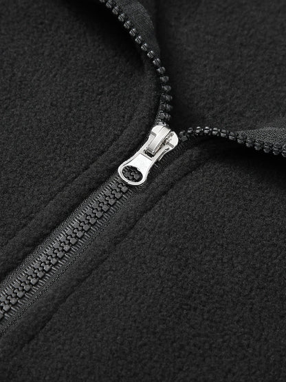 Striktrøje Herre – Pullover med half-zip lynlås og ståkrave til hverdag, arbejde og lag-på-lag i Olivengrøn Drab og Sort – Grayson