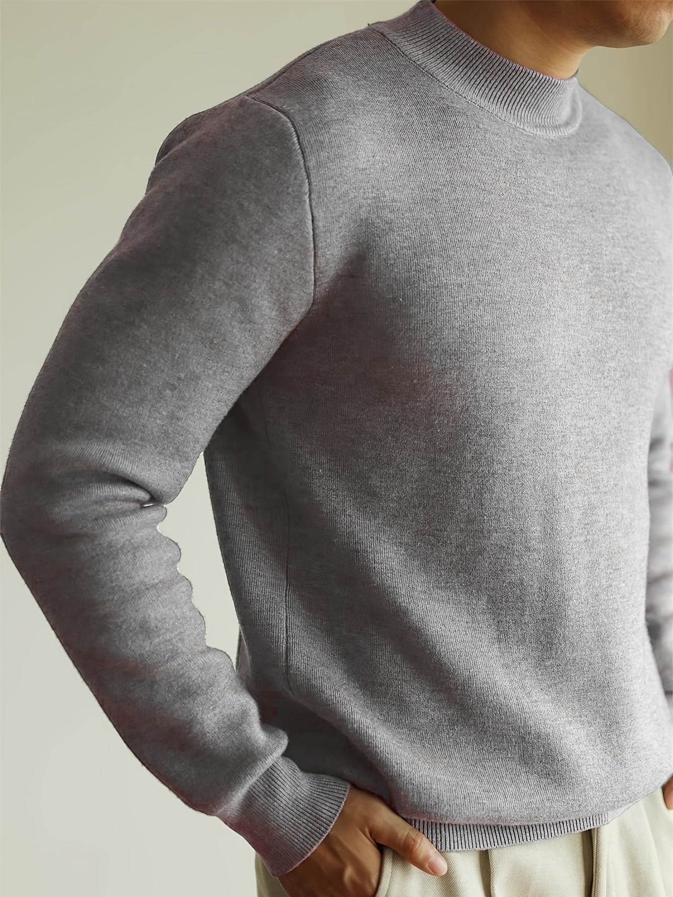 Striktrøje Herre – Pullover med høj hals og klassisk design til hverdag, arbejde og lag-på-lag i Sort og Hvid – Everett