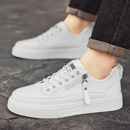 Sneakers Herre – Stilrene Sko med Side Lynlås og Snørebånd