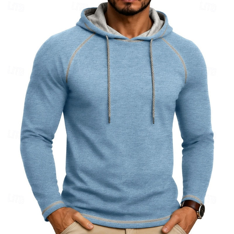 Hættetrøje Herre – Klassisk Hoodie med Snøre