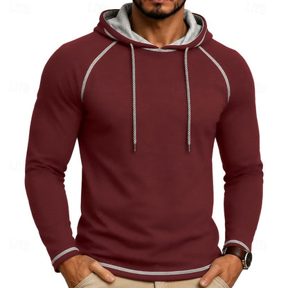 Hættetrøje Herre – Klassisk Hoodie med Snøre