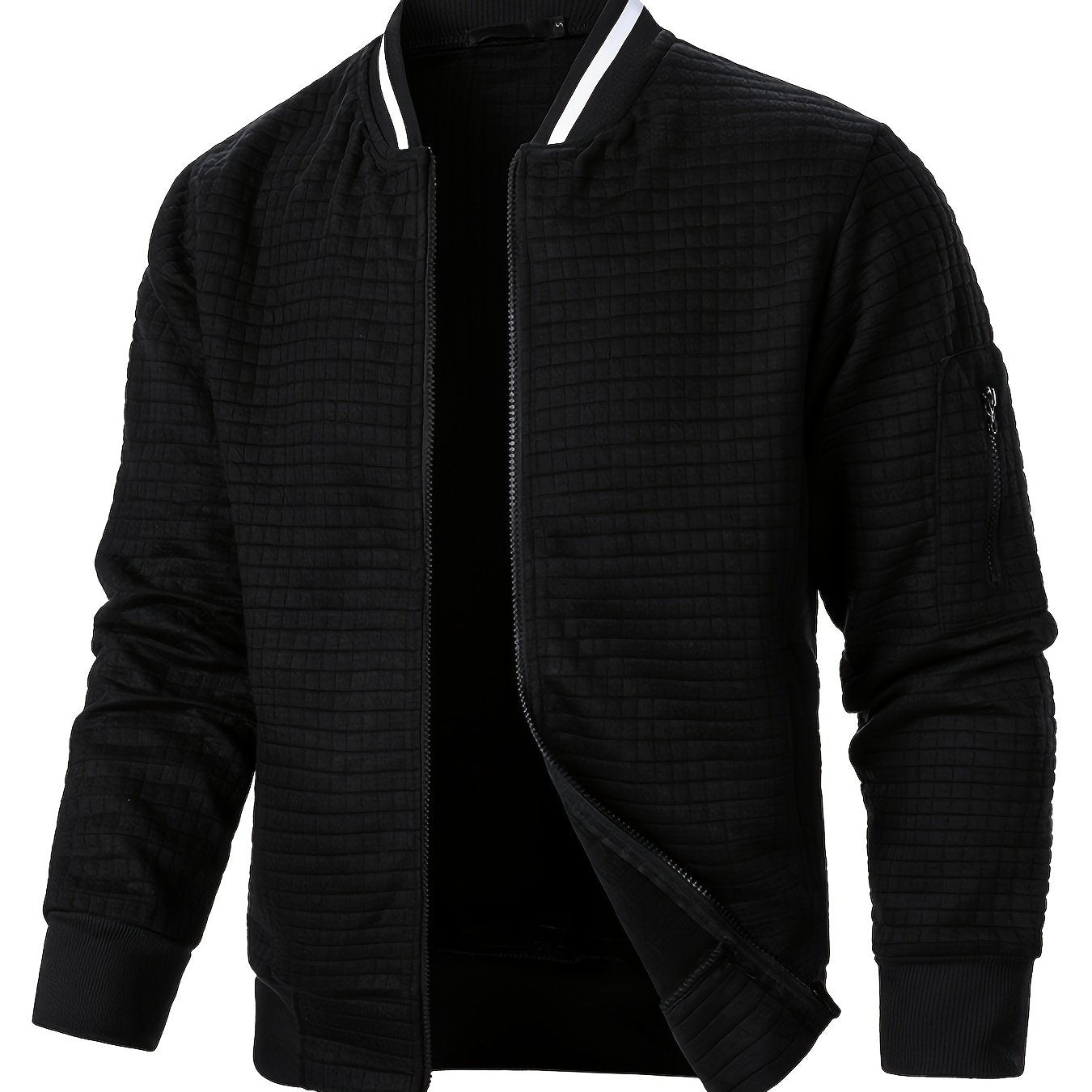 Raymond | Textured Zip-Up Bomber Jacket