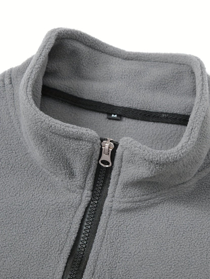 Striktrøje Herre – Pullover med half-zip lynlås og ståkrave til hverdag, arbejde og lag-på-lag i Olivengrøn Drab og Sort – Grayson