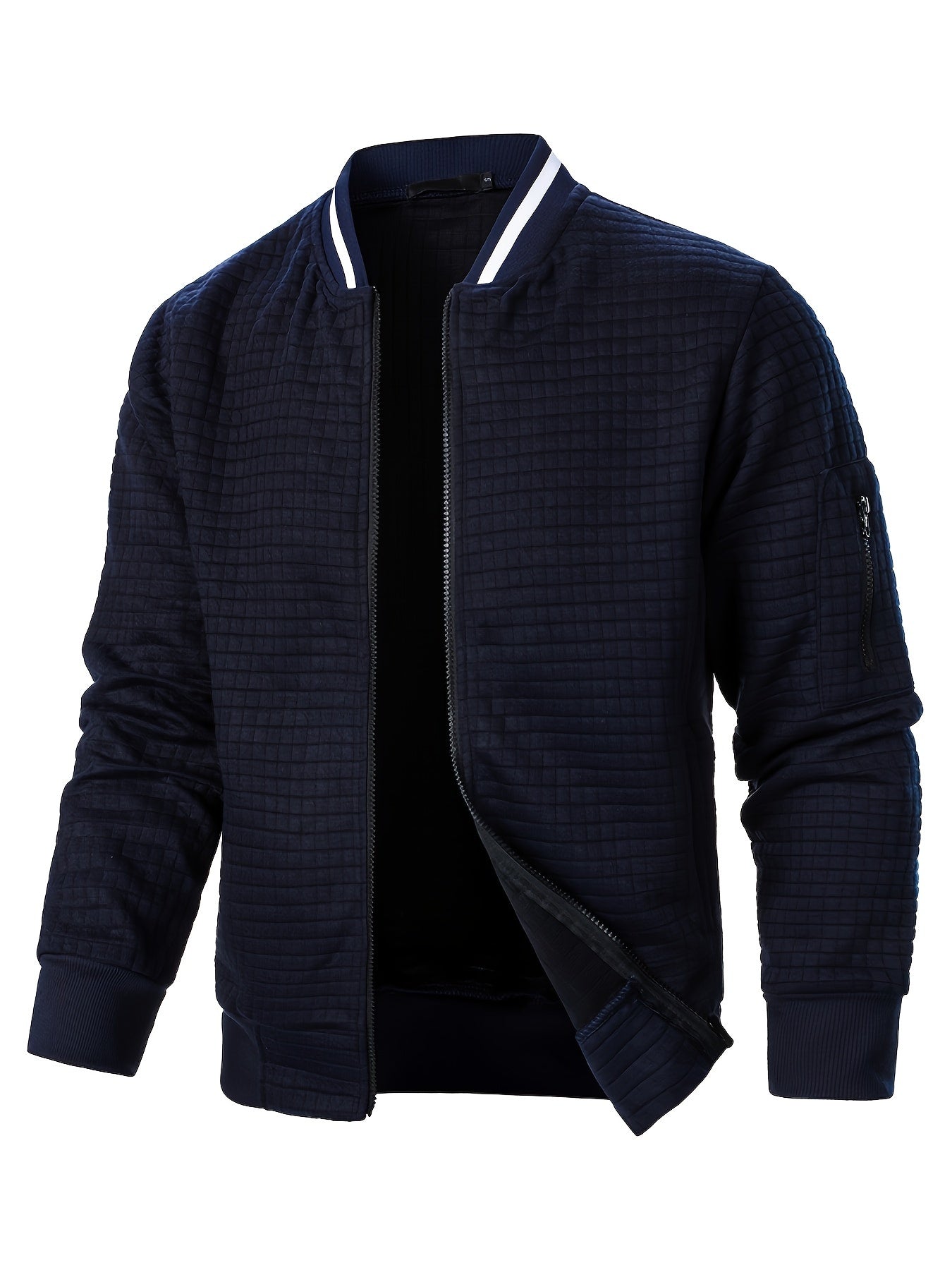 Raymond | Textured Zip-Up Bomber Jacket