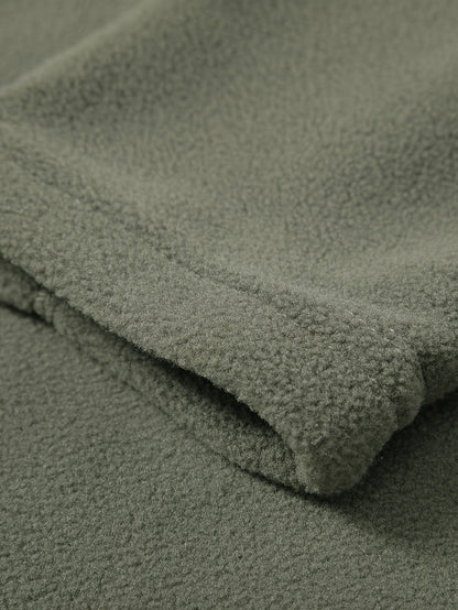 Striktrøje Herre – Pullover med half-zip lynlås og ståkrave til hverdag, arbejde og lag-på-lag i Olivengrøn Drab og Sort – Grayson