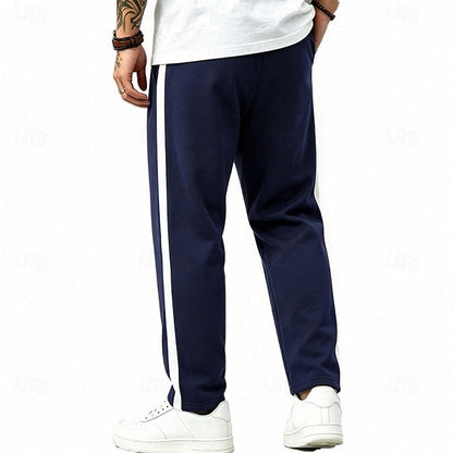 Joggingbukser Herre – Sweatpants med stribet design og afslappet pasform til hverdag, kontor og smart casual