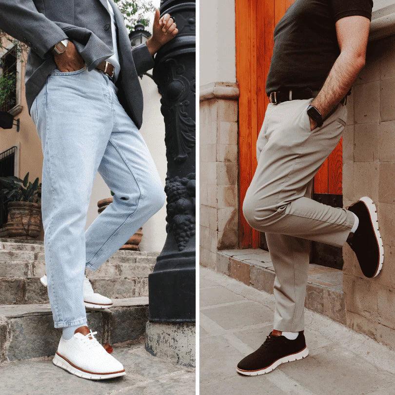 Sneakers Herre – Sommer Sko med Strikket Look og Chunky Sål