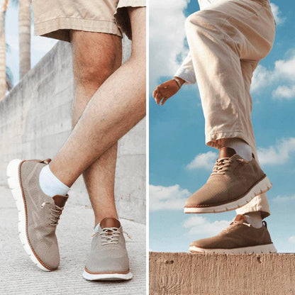 Sneakers Herre – Sommer Sko med Strikket Look og Chunky Sål