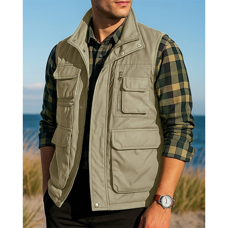 Outdoor Vest Herre – Utility Vest med Flere Lommer