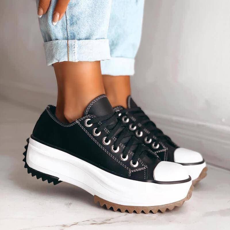 Robyn | Stilfulde Platform Dame Sneakers med Ruskindoverdel