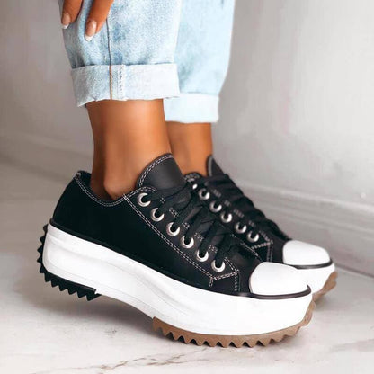 Robyn | Stilfulde Platform Dame Sneakers med Ruskindoverdel