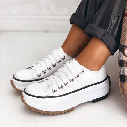 Robyn | Stilfulde Platform Dame Sneakers med Ruskindoverdel