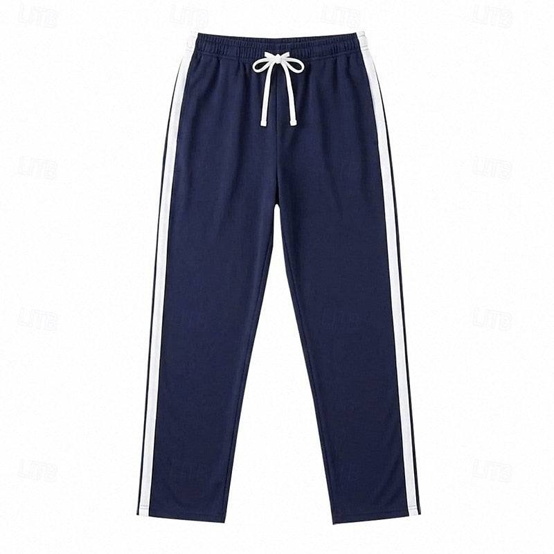 Joggingbukser Herre – Sweatpants med stribet design og afslappet pasform til hverdag, kontor og smart casual