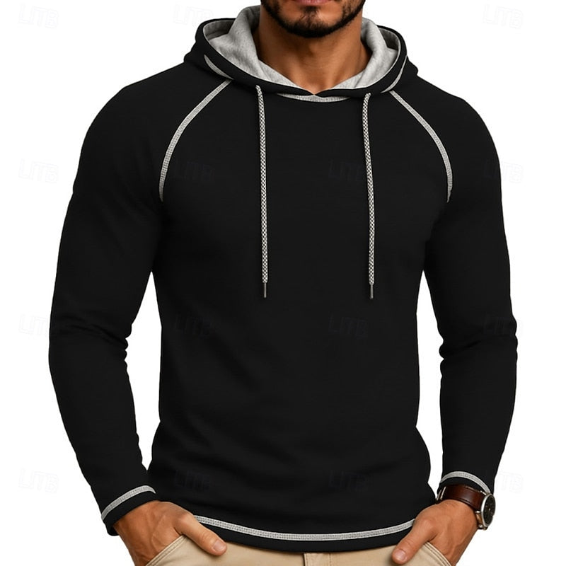 Hættetrøje Herre – Klassisk Hoodie med Snøre
