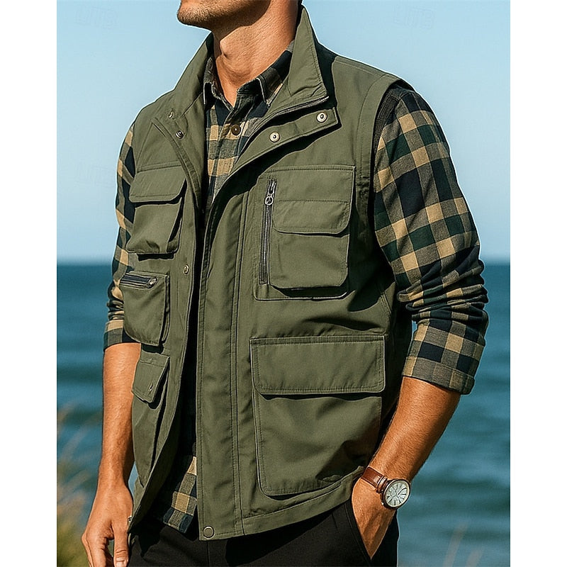 Outdoor Vest Herre – Utility Vest med Flere Lommer