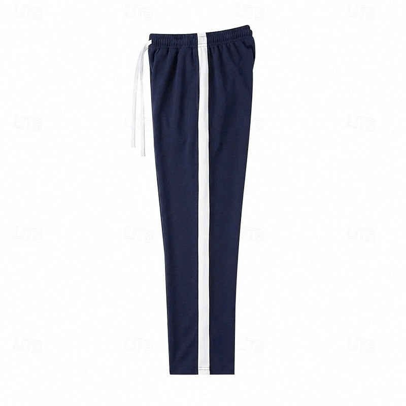 Joggingbukser Herre – Sweatpants med stribet design og afslappet pasform til hverdag, kontor og smart casual