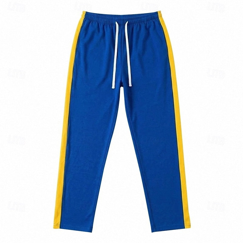 Joggingbukser Herre – Sweatpants med stribet design og afslappet pasform til hverdag, kontor og smart casual