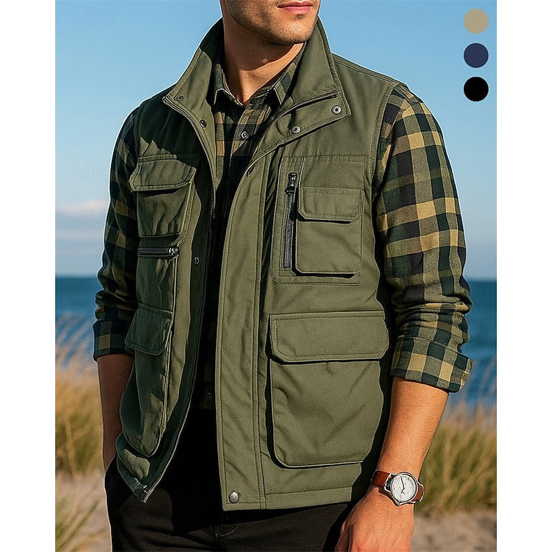 Outdoor Vest Herre – Utility Vest med Flere Lommer