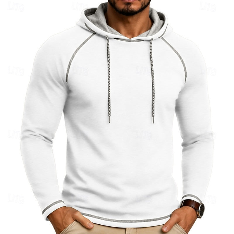 Hættetrøje Herre – Klassisk Hoodie med Snøre