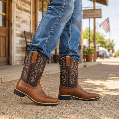 Cowboystøvler Herre – Western-støvler med western-design og klassisk design til efterår, vinter og hverdag