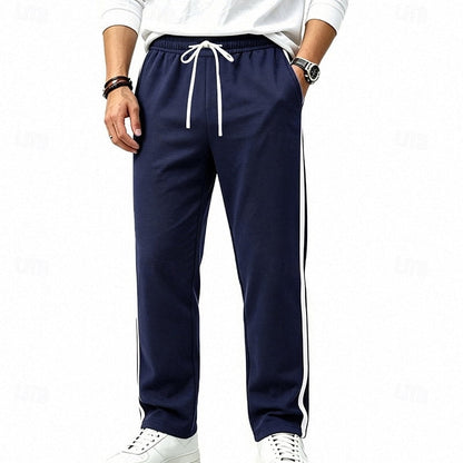 Joggingbukser Herre – Sweatpants med stribet design og afslappet pasform til hverdag, kontor og smart casual
