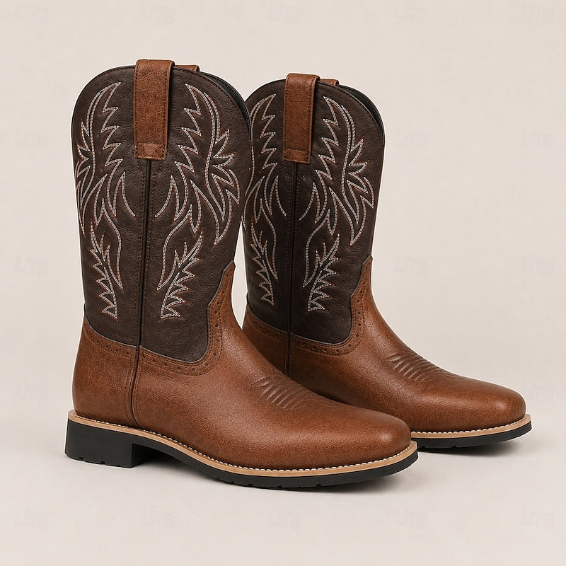 Cowboystøvler Herre – Western-støvler med western-design og klassisk design til efterår, vinter og hverdag