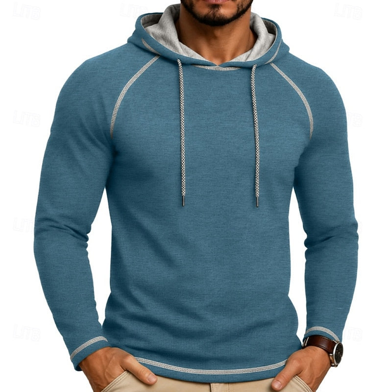 Hættetrøje Herre – Klassisk Hoodie med Snøre