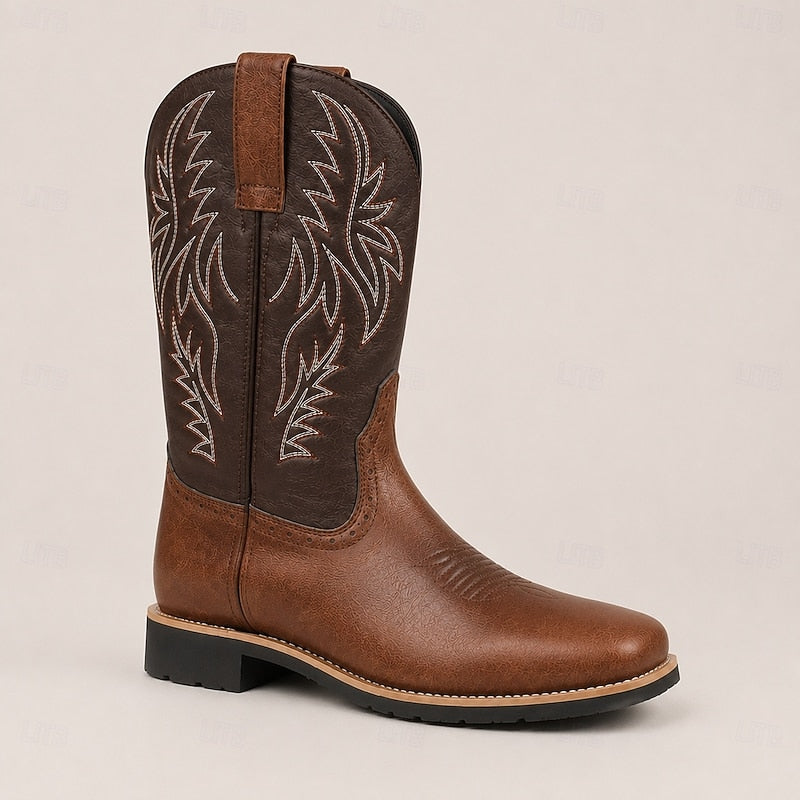 Cowboystøvler Herre – Western-støvler med western-design og klassisk design til efterår, vinter og hverdag