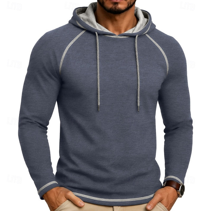 Hættetrøje Herre – Klassisk Hoodie med Snøre