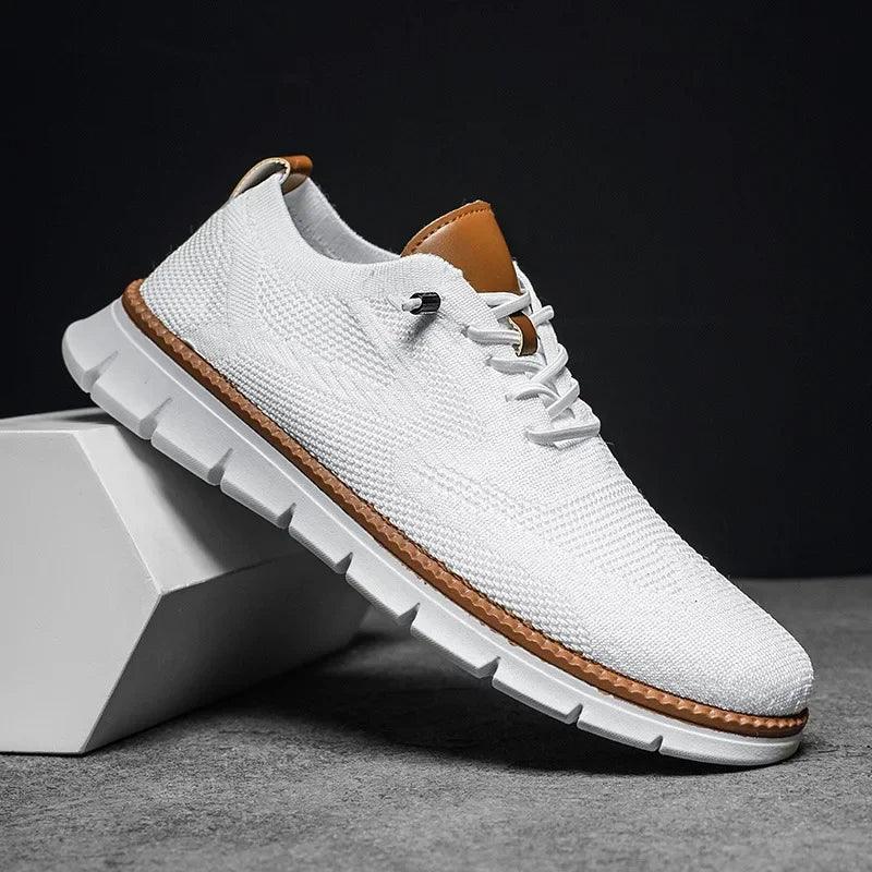 Sneakers Herre – Sommer Sko med Strikket Look og Chunky Sål