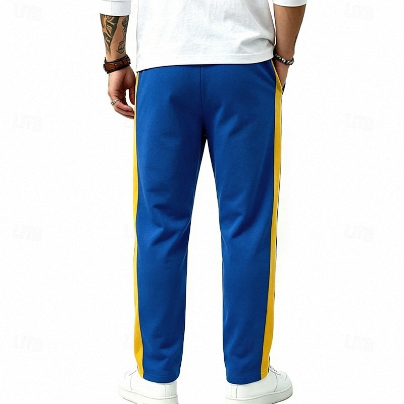 Joggingbukser Herre – Sweatpants med stribet design og afslappet pasform til hverdag, kontor og smart casual