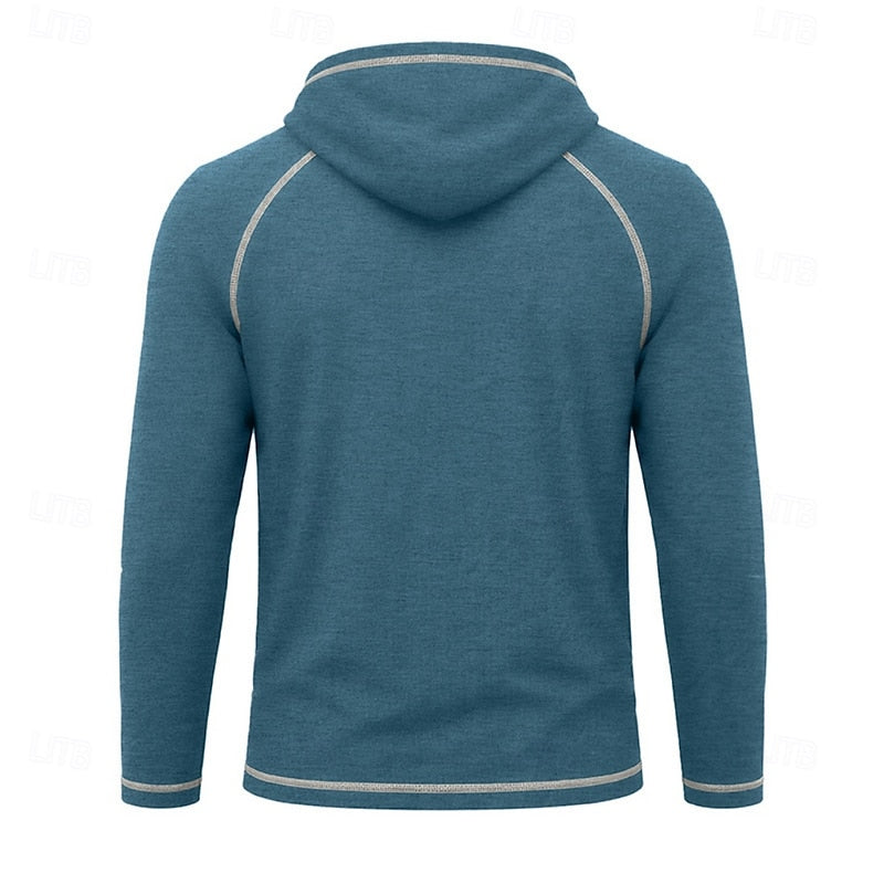 Hættetrøje Herre – Klassisk Hoodie med Snøre