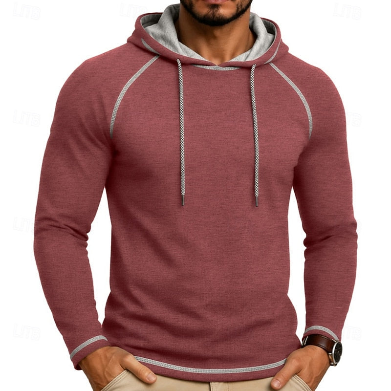 Hættetrøje Herre – Klassisk Hoodie med Snøre