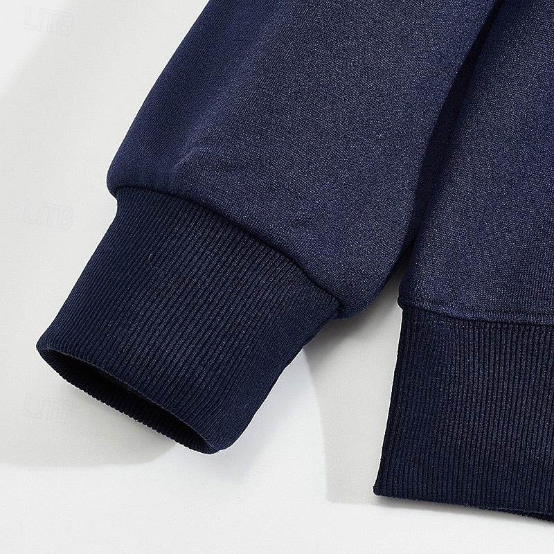 Striktrøje Herre – Pullover med farveblokdesign og quarter-zip lynlås til hverdag, arbejde og lag-på-lag