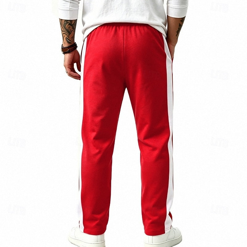 Joggingbukser Herre – Sweatpants med stribet design og afslappet pasform til hverdag, kontor og smart casual